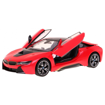 BMW i8 czerwone RASTAR model 1:14 Zdalnie sterowane auto + pilot 2,4 GHz